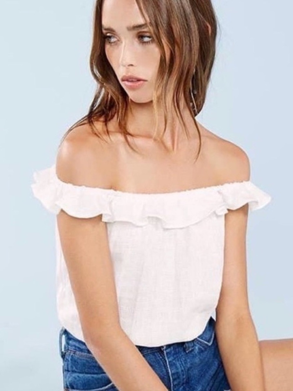 NWT Reformation Scarlett Top in white, size XS